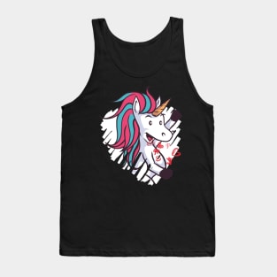 Valentines Unicorn Tank Top